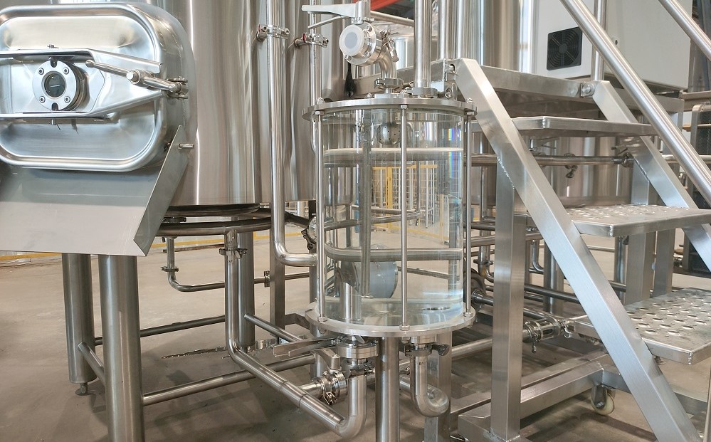 糖化中的麦汁玻璃平衡柱