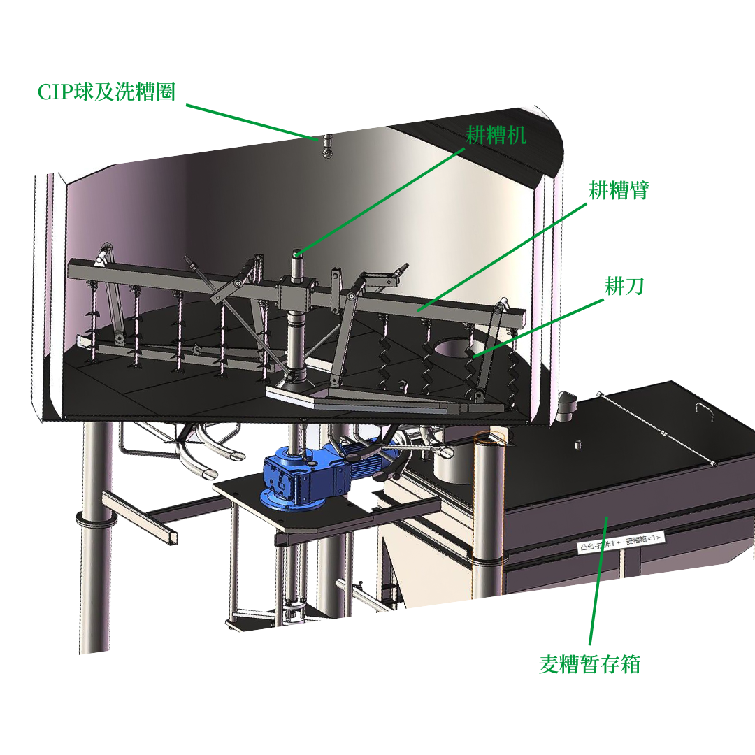 天泰啤酒过滤罐三维设计图