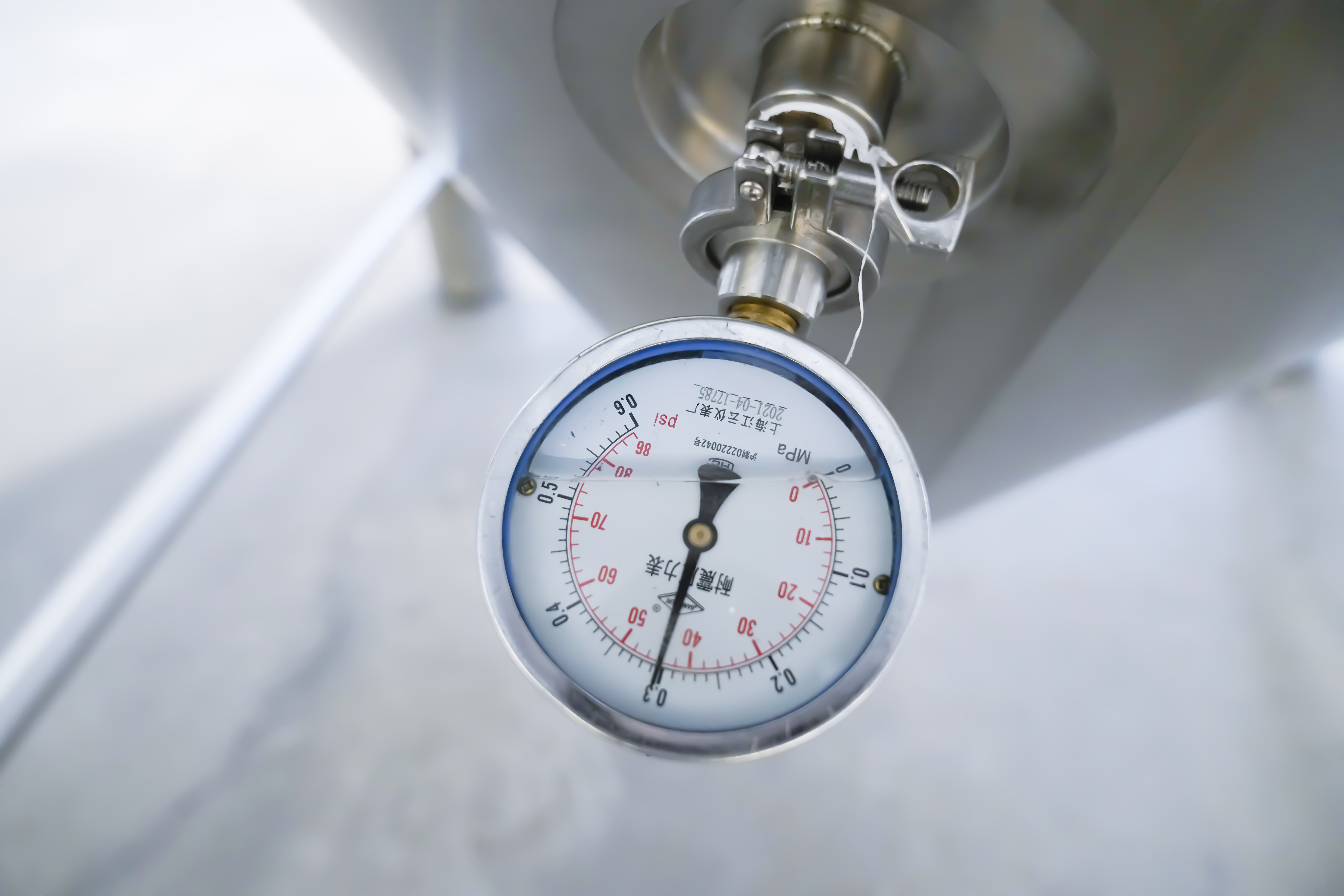 天泰啤酒锥形发酵罐 压力表