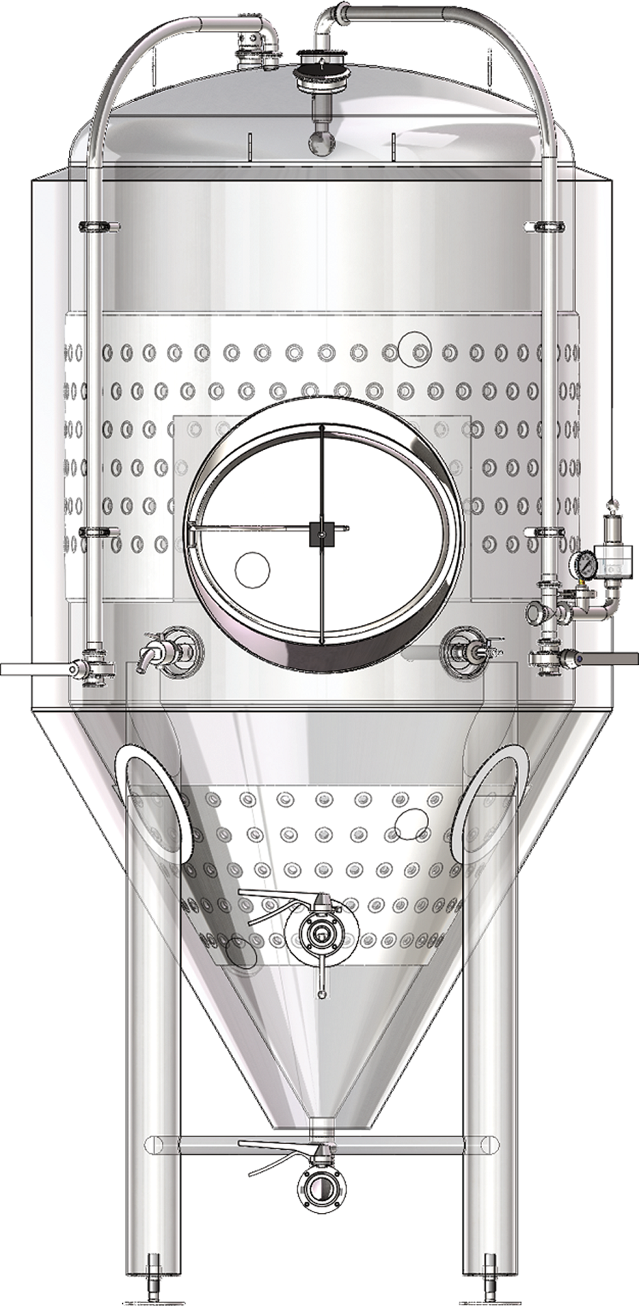 天泰啤酒锥型发酵罐设计图